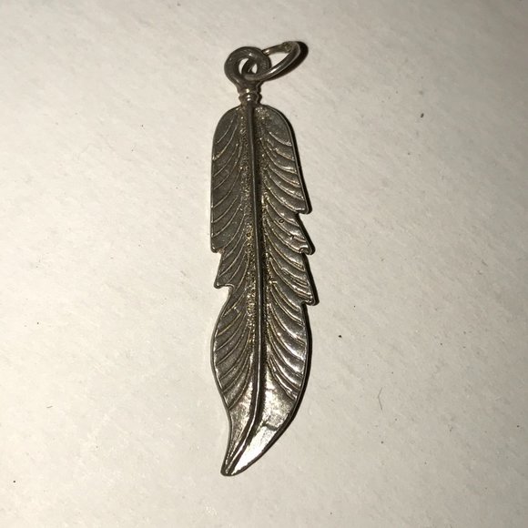 Sterling Silver Feather Pendant - Picture 7 of 11